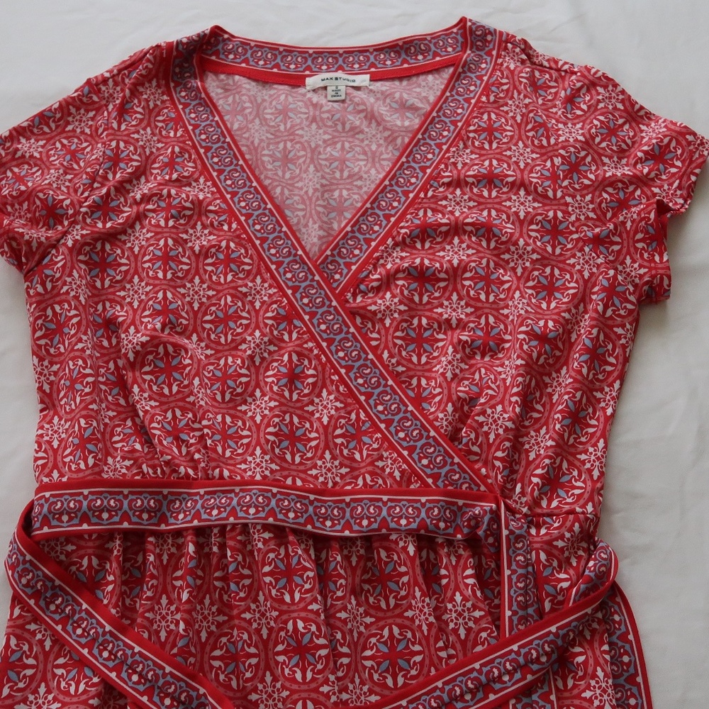 Max Studio Red Pattern Dress! - image 1
